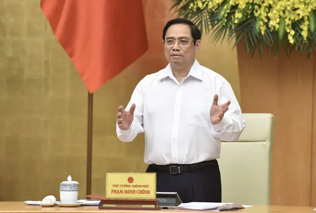 Prime Minister Pham Minh Chinh addresses the meeting. (Photo: NDO/Tran Hai)