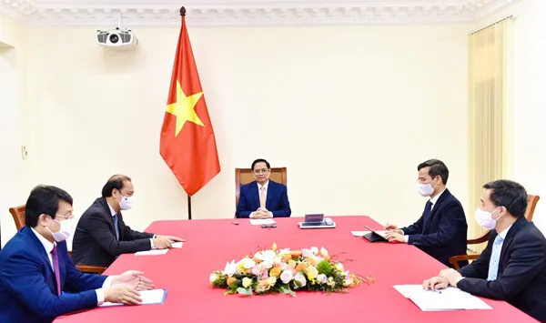 rime Minister Pham Minh Chinh holds phone talks his Cuban counterpart Manuel Marrero Cruz.  (Photo: VGP)