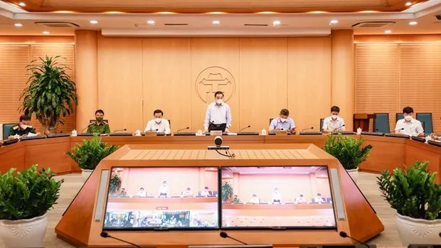 Chairman of the Hanoi People’s Committee Chu Ngoc Anh speaks at the event (Photo: VNA)