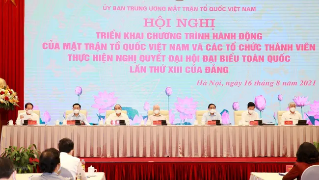 The national conference to launch the action plans of the Vietnam Fatherland Front (Photo: VNA)