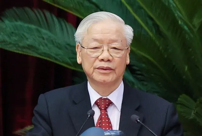 Party General Secretary Nguyen Phu Trong speaking at the conference (Photo: SGGP)
