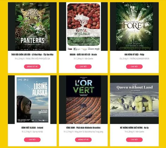 Some film titles will be screened in Hanoi. (Photo: NatureFilmFestival.vn)