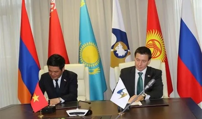 At the third meeting of the joint commission on the implementation of the FTA between Vietnam and EAEU (Photo: VNA)