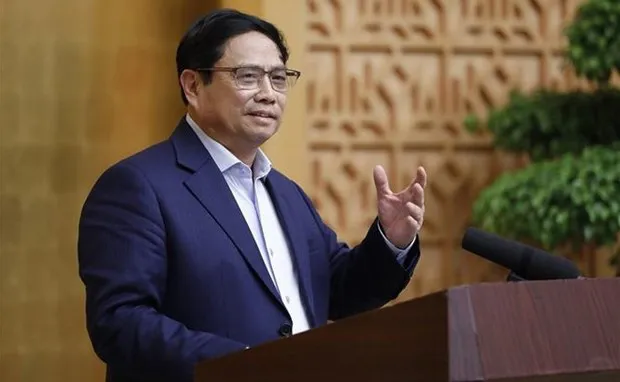 Prime Minister Pham Minh Chinh speaks at the event (Photo: VNA)