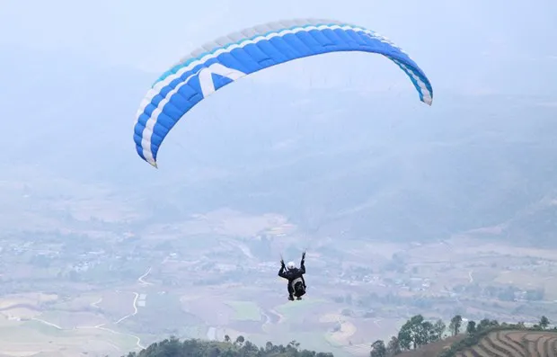 The Putaleng international paragliding tourney in Lai Chau in 2020 (Photo: VNA)
