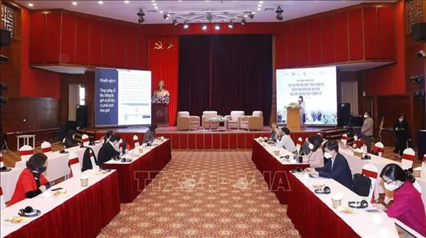 The dialogue forms part of the project “EmPower: Strengthening Human Rights and Gender Equality through Climate Actions and Disaster Risk Reduction”, which is funded by the Swedish International Development Cooperation Agency. (Photo: VNA)