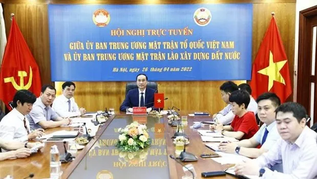 The event was co-chaired by Vice President of the VFF Central Committee Phung Khanh Tai and Vice President of the LFND Central Committee Chanpheng Southivong. (Photo: VNA)
