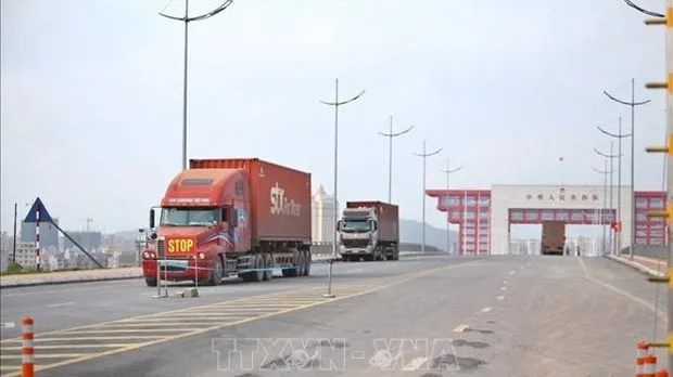 Mong Cai international border gate (Photo: VNA)