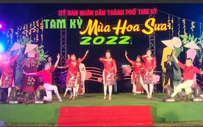 At the opening ceremony of the festival.