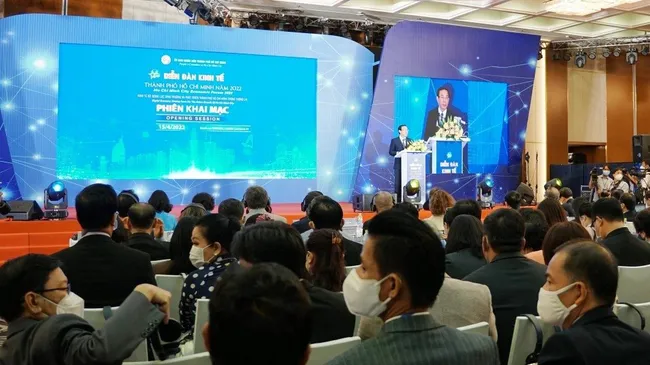 At the opening ceremony for the Ho Chi Minh City Economic Forum 2022 (Photo: nongnghiep.vn)