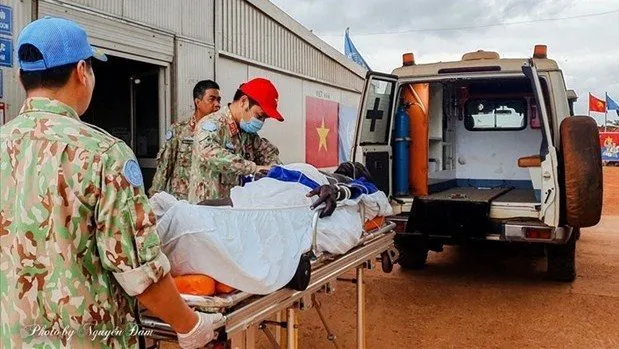 At the scene (Photo: Vietnam's Level 2 Field Hospital No. 3)