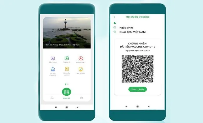 Vaccine passport form displayed on the PC COVID-19 application. (Photo: Ministry of Health)