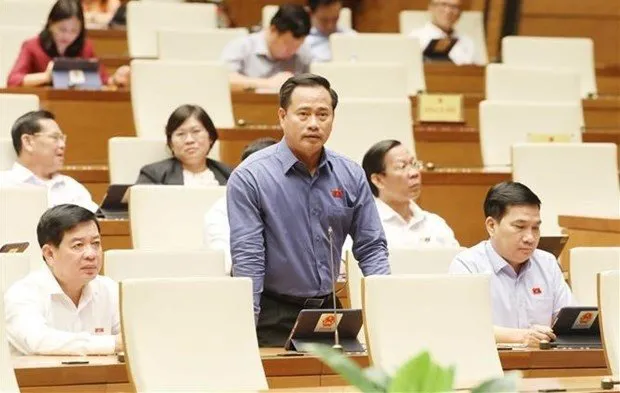 A deputy raise questions at the Q&A sesion (Photo: VNA)