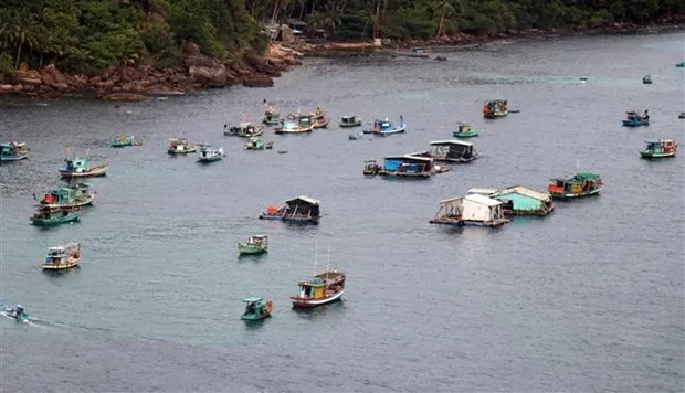 Cage fish farming in An Thoi, Phu Quoc city, Kien Giang. (Photo: VNA)