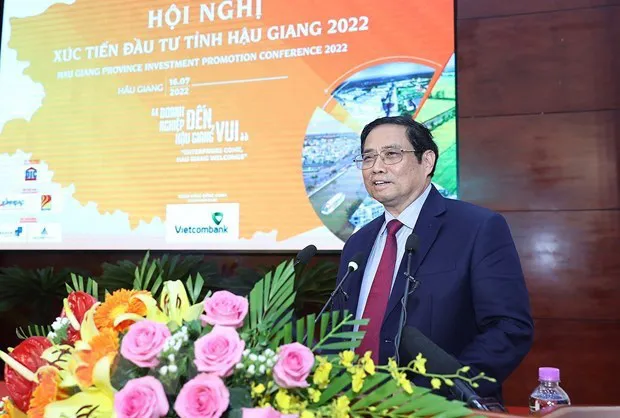 Prime Minister Pham Minh Chinh speaks at the conference. (Photo: VNA)