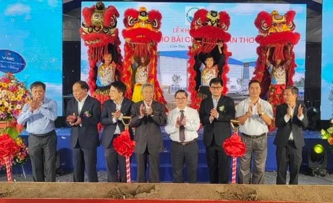 At the groundbreaking ceremony.