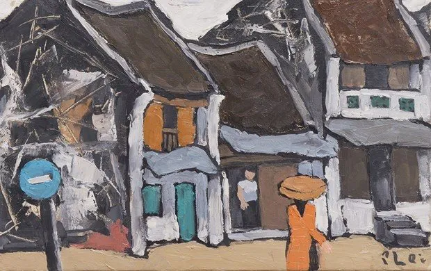 A painting by Bui Xuan Phai is on display in Ho Chi Minh City. (Photo: VNA)