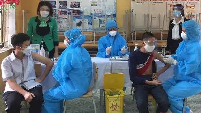 Children are vaccinated against COVID-19.