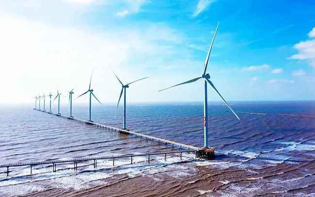 A wind farm in Tra Vinh Province. (Photo: Mai Ngoc)
