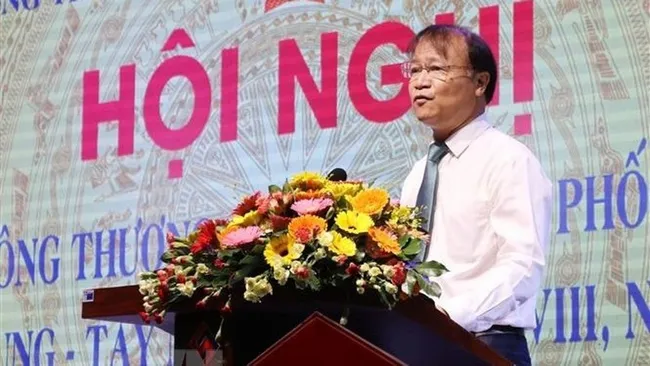 Deputy Minister of Industry and Trade Do Thang Hai speaking at the event. (Photo: VNA)