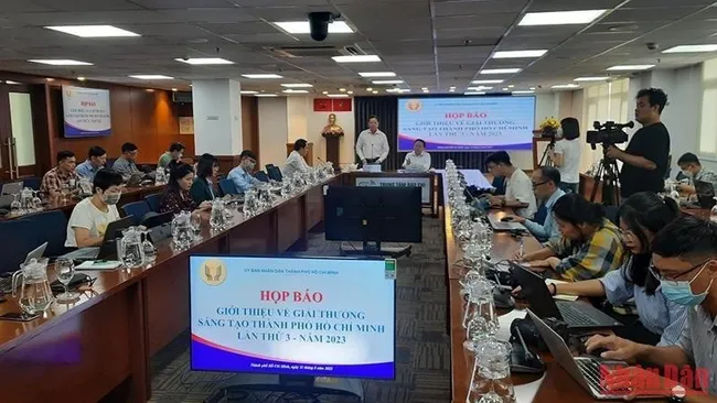 At the press brief to launch the third Ho Chi Minh City Innovation Award (Photo: NDO)