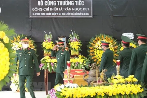 At a funeral for Tran Ngoc Duy (Photo: VNA)