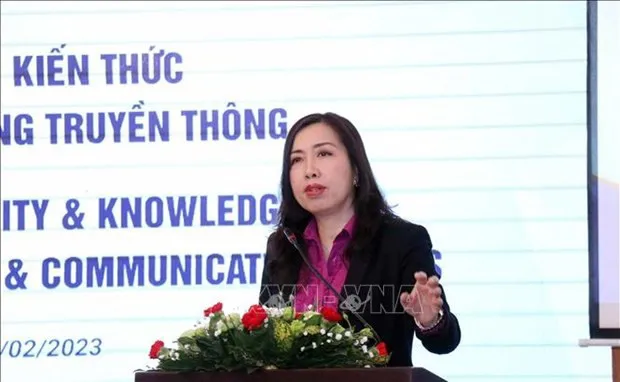 Deputy Foreign Minister Le Thi Thu Hang speaks at the event (Photo: VNA)
