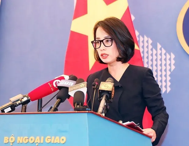 Spokeswoman of the Ministry of Foreign Affairs Pham Thu Hang (Photo: VNA)