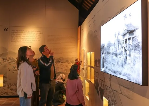 The digital space at the Temple of Literature in Hanoi provides visitors with many new experiences. (Photo: VNA)