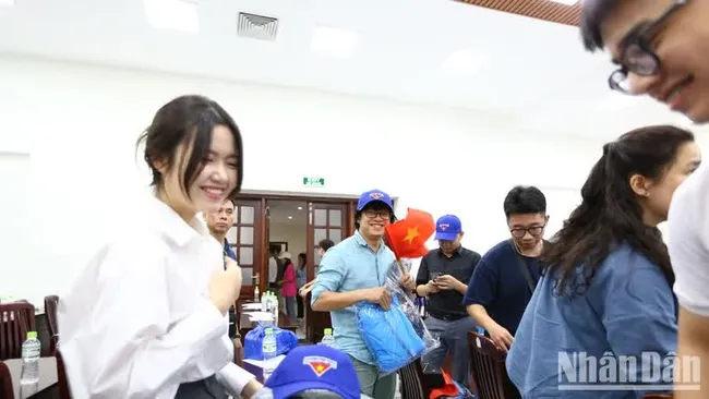 The Vietnamese delegation is ready to participate in a major youth event. Photo: THANH THE