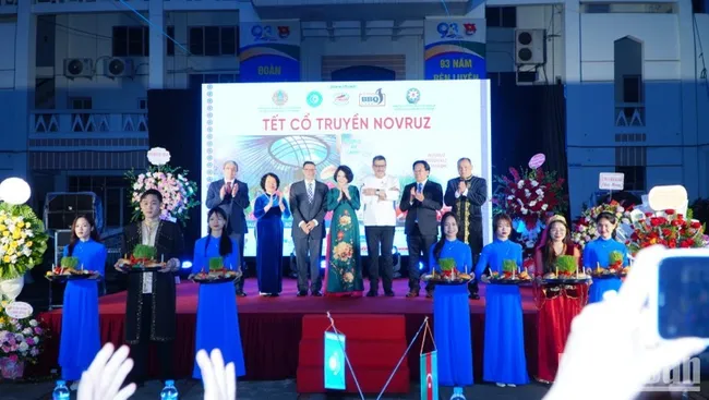 Participants at the event to celebrate Novruz.