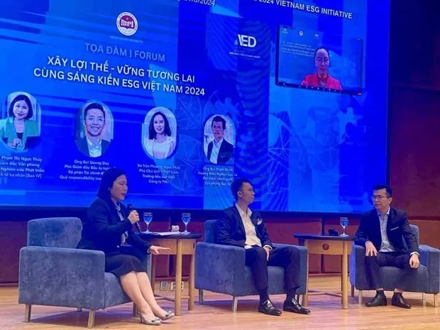A view of the forum that takes theme of “Gaining a competitive edge – sustaining the future through the 2024 Vietnam ESG Initiative.