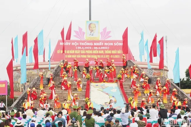 At the national reunification festival - a significant annual event of Quang Tri province.