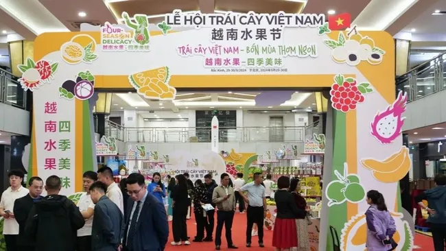 The Vietnam Fruit Festival in Beijing, China. (Photo: NDO)