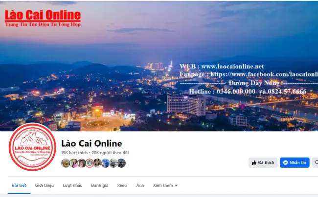 Trang tin tức điện tử Lào Cai Online Công bố trang fanpage chính thức