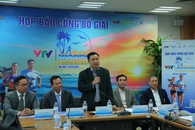 The press conference on the VTV Phu Quoc Marathon 2025. (Photo: VTV)
