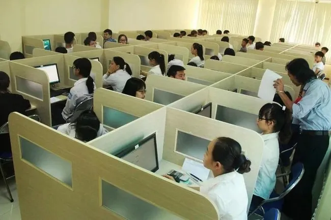 Students take part in an examination at the Vietnam National University, Hanoi (Photo: VNU Hanoi)