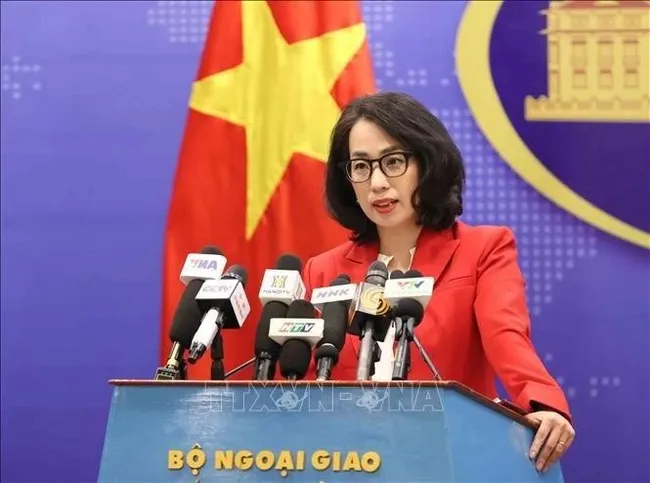 Spokeswoman of the Ministry of Foreign Affair Pham Thu Hang (Photo: VNA)