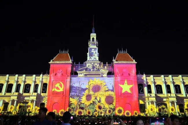 A 3D mapping show by Vietnamese artists (Photo: VNA)