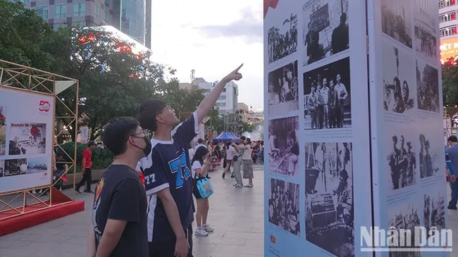 Visitors at the exhibition