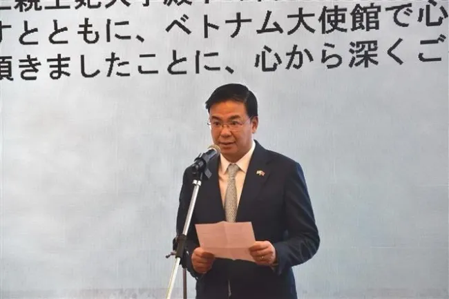 Vietnamese Ambassador to Japan Pham Quang Hieu speaks at the event (Photo: VNA)
