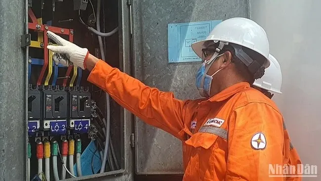 Workers of Ho Chi Minh City Electricity Corporation. (Photo: NDO)