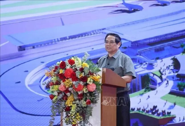 Prime Minister Pham Minh Chinh speaks at the ceremony (Photo: VNA)
