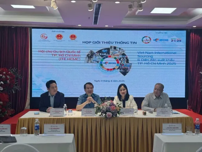 At a press conference about the 2025 Vietnam International Sourcing held on April 11. (Photo: VNA)