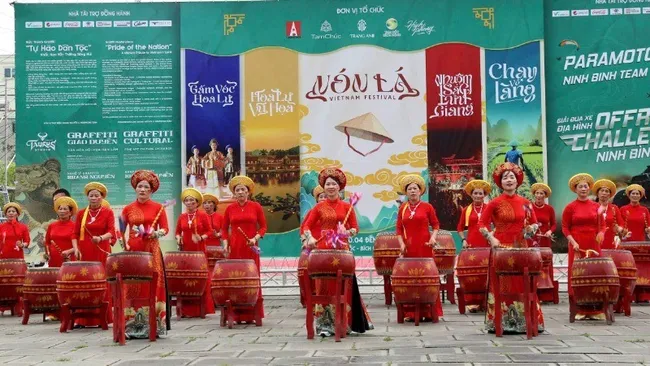 Drum performance at the festival