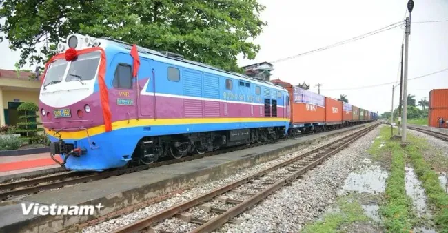 A Vietnam-China cargo train. (Photo: VNA)