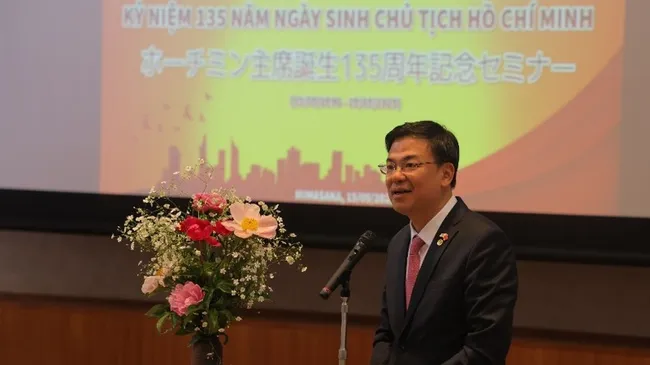 Vietnamese Ambassador to Japan Pham Quang Hieu speaks at the event (Photo: NDO)