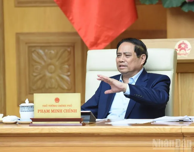 Prime Minister Pham Minh Chinh chairs a meeting with ministry and sector leaders on preparations for the exhibition, to be held in celebration of the 80th anniversary of the National Day (September 2, 1945 –2025). (Photo: nhandan.vn)