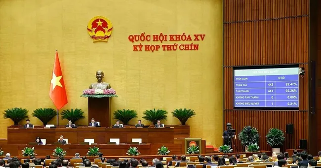 The draft amended Law on Atomic Energy is adopted on June 27. (Photo: VNA)