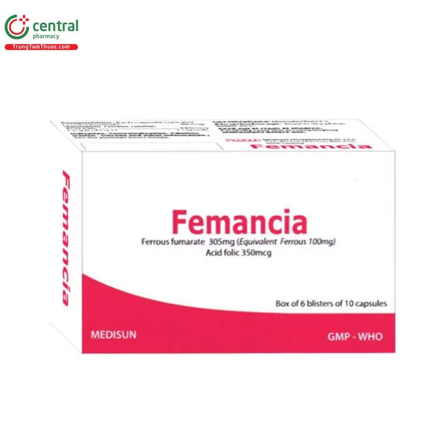 Thuốc điều trị thiếu máu Femancia bị thu hồi do vi phạm chất lượng
